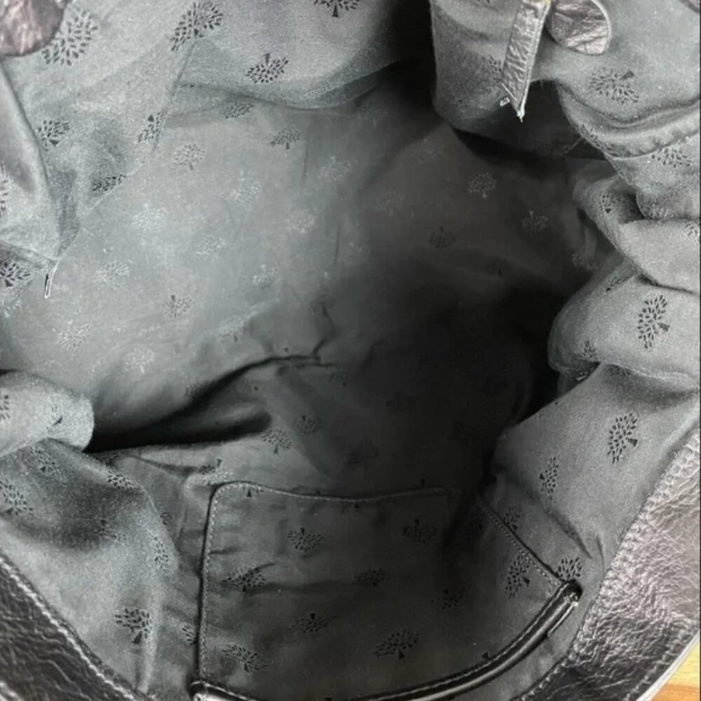 Mulberry Alexa Black Leather Oversized Satchel Purse - Picture 6 of 16